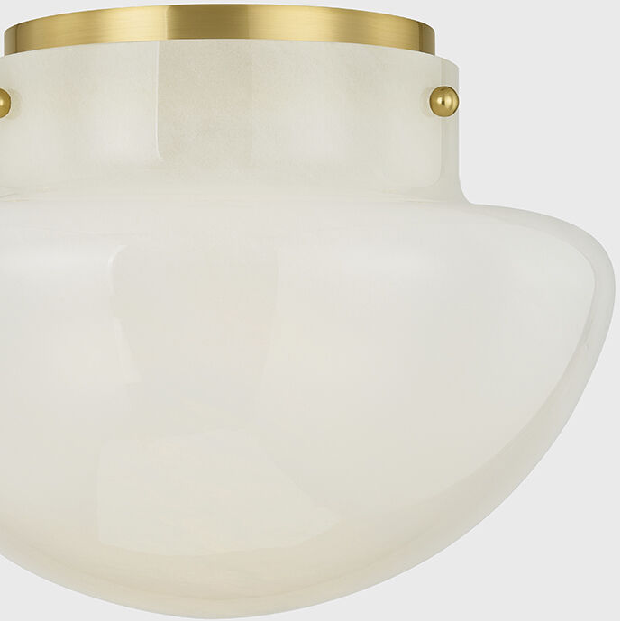 Lilou 1 Light 13 inch Aged Brass Flush Mount Ceiling Light